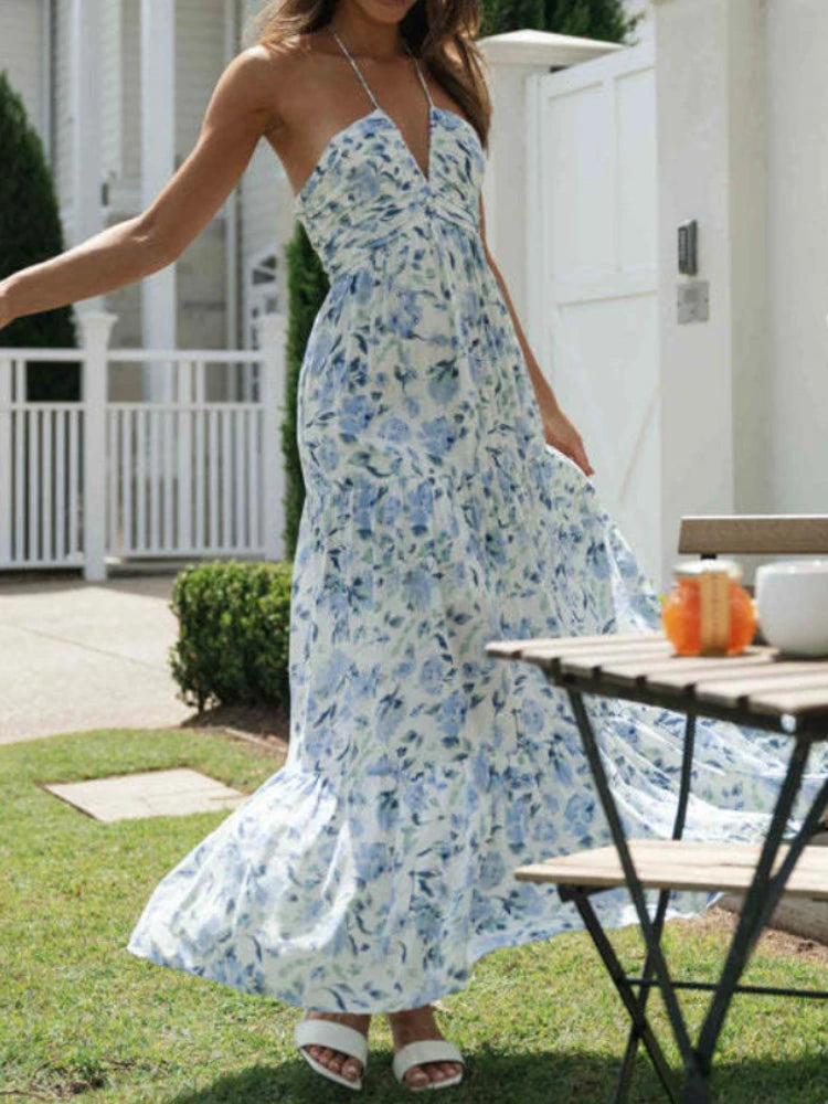 Boho Tiered Swing Maxi Dress