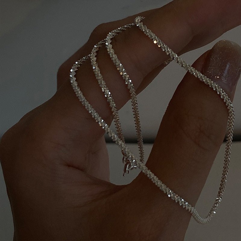Sparkling Clavicle Chain Choker Necklace