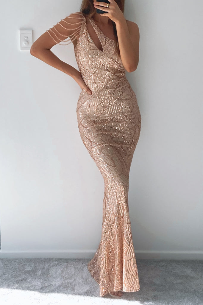Katiya Sequin Gown - Golden