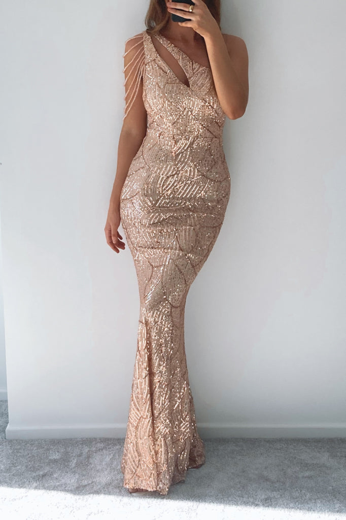 Katiya Sequin Gown - Golden