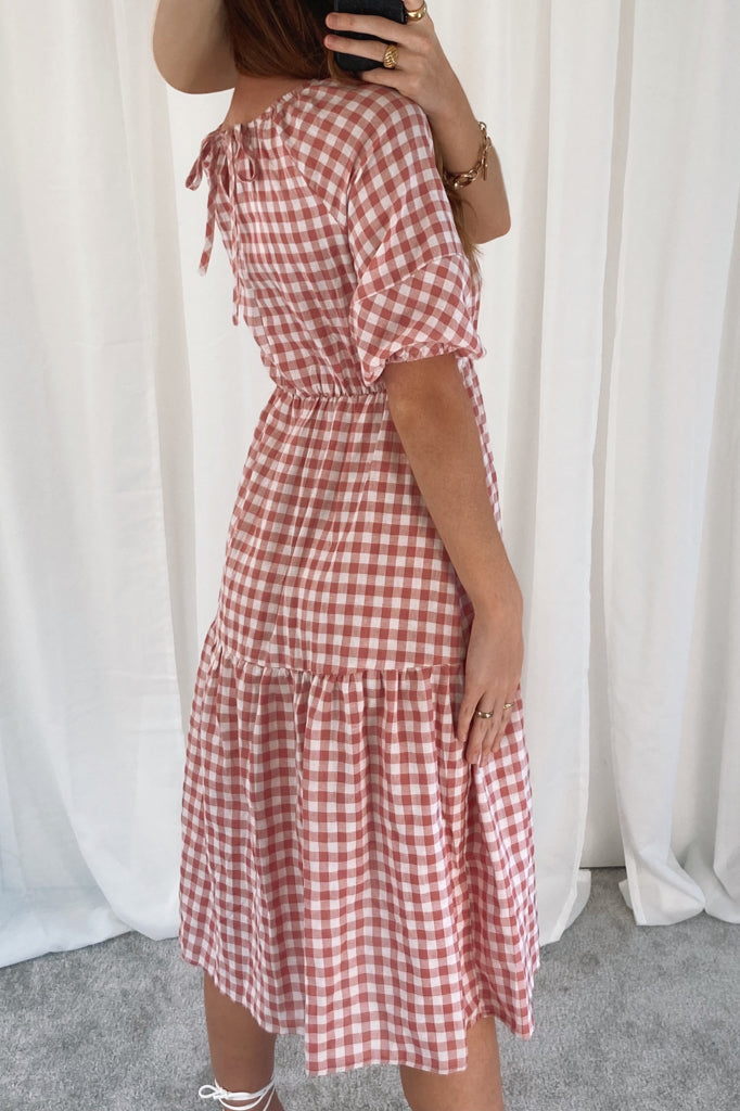 Kina Gingham Dress - 100% Cotton