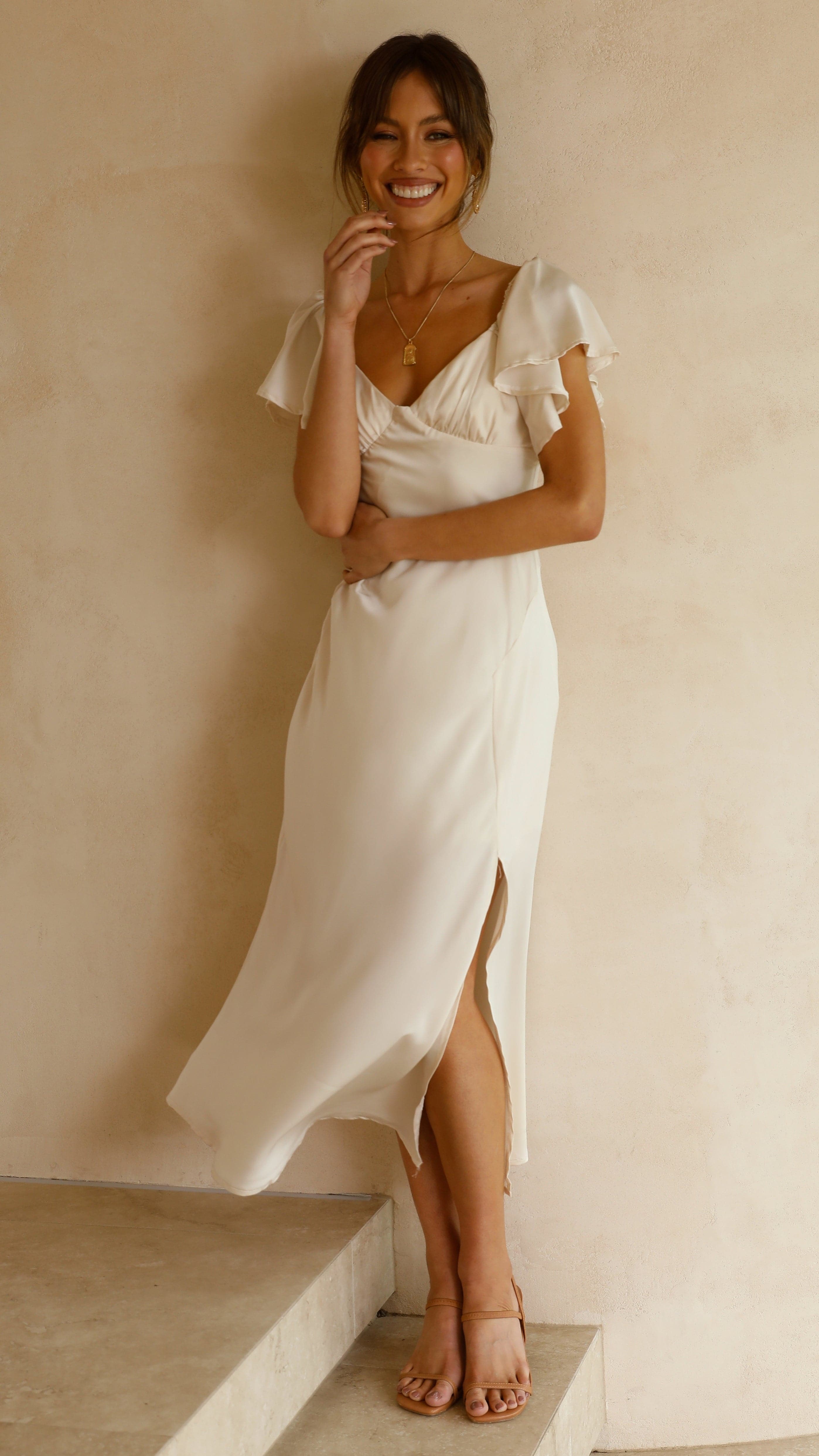 Louisa Midi Dress - Ivory