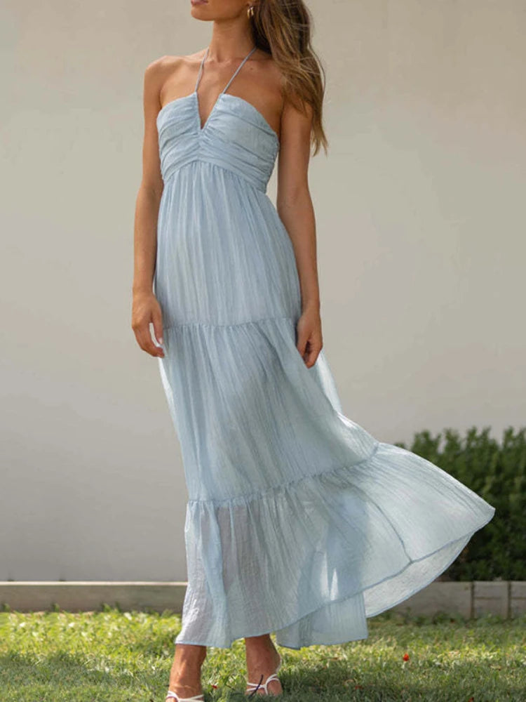 Boho Tiered Swing Maxi Dress