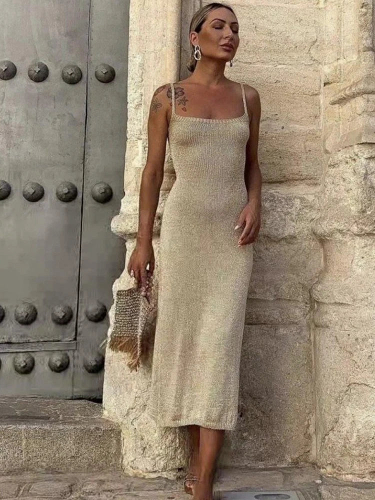 Sia Apricot Dress