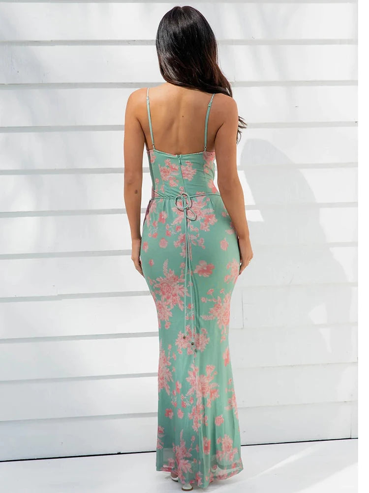 Rebecca Floral Butterfly Maxi Dress