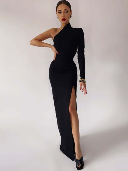 Luciana One Shoulder Maxi Dress