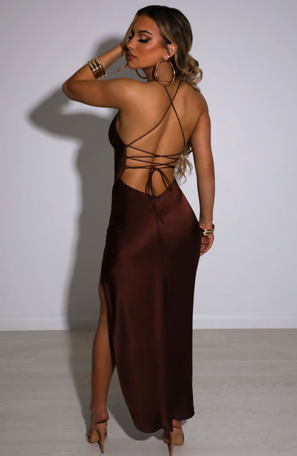 Jaida Midi Dress - Chocolate