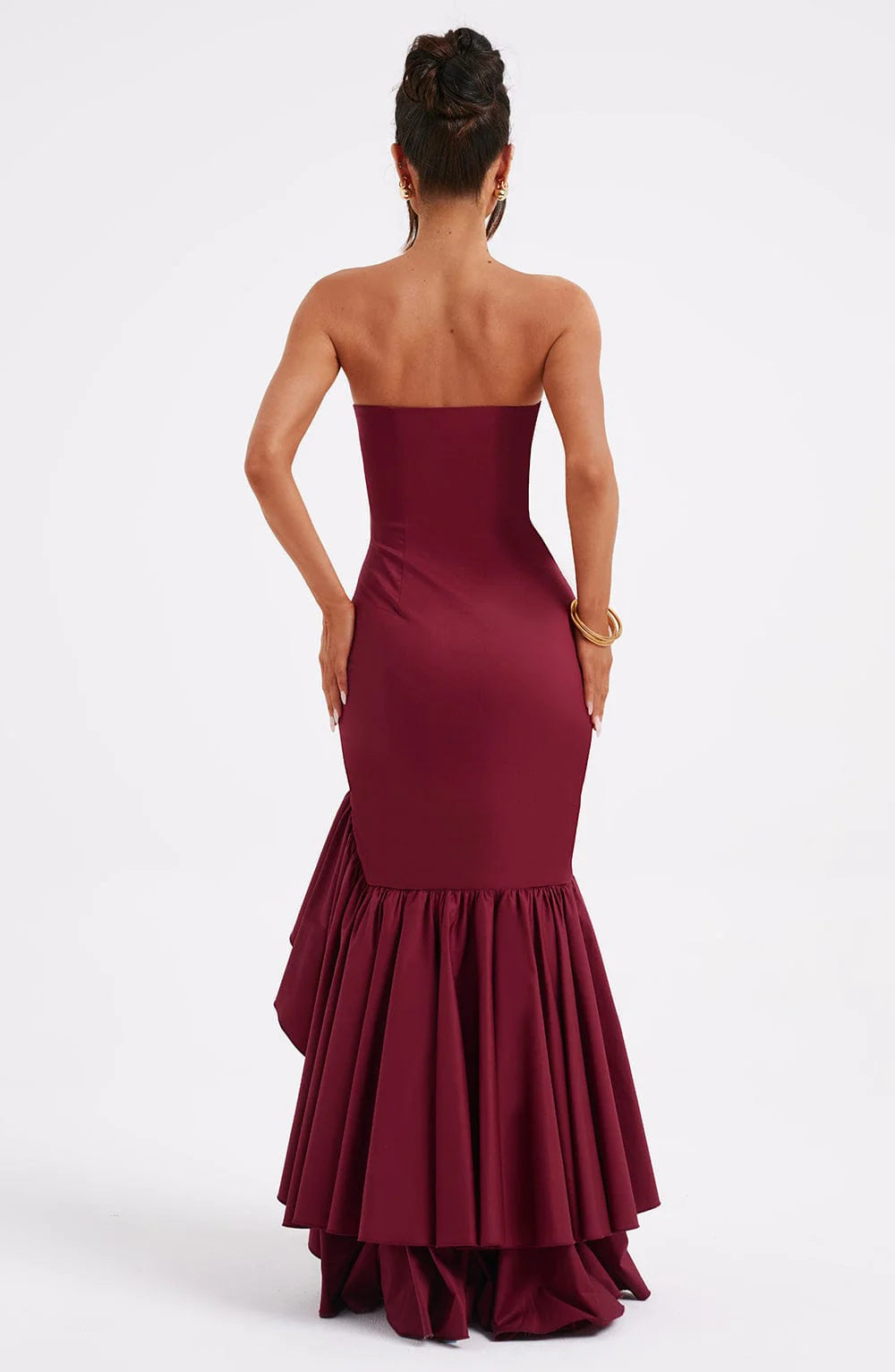 ANGELINA MAXI DRESS - BURGUNDY