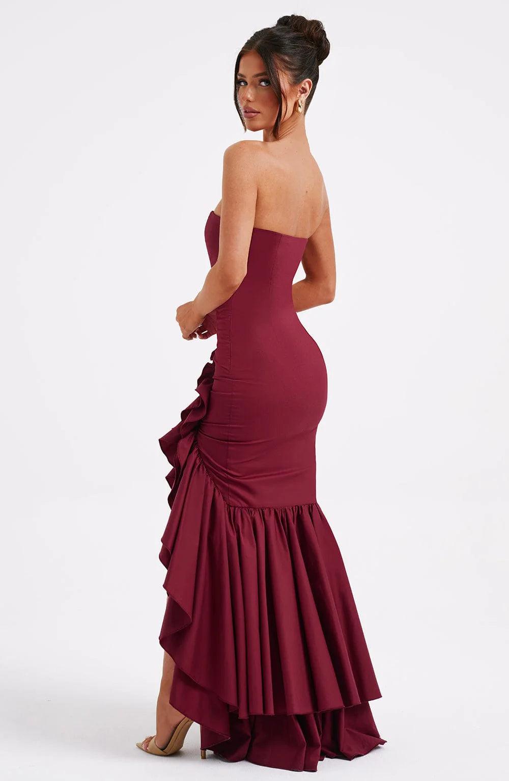 ANGELINA MAXI DRESS - BURGUNDY