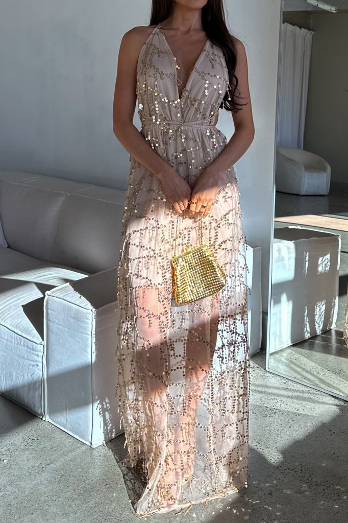 Alaya Sequin Dress - Gold