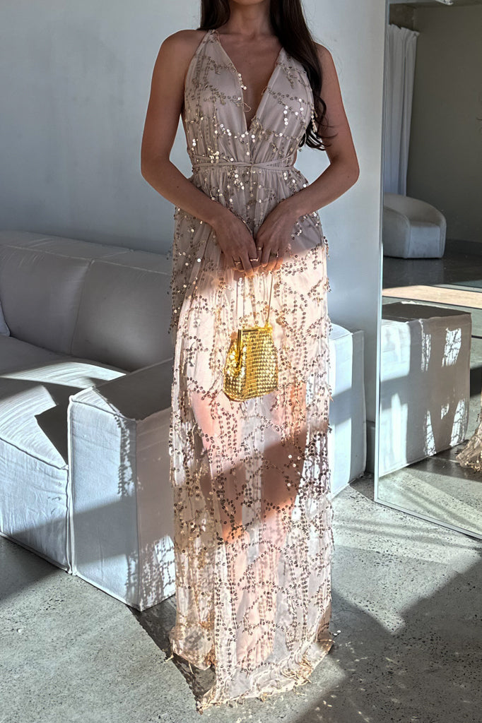 Alaya Sequin Dress - Gold
