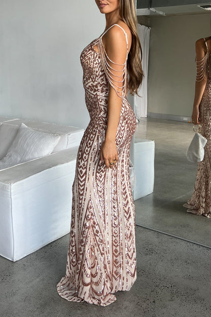 Felicity Sequin Gown - Gold