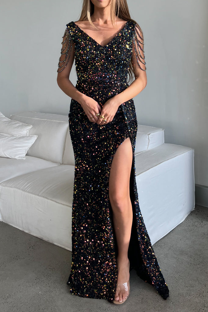 Shailene Sequin Gown - Galaxy