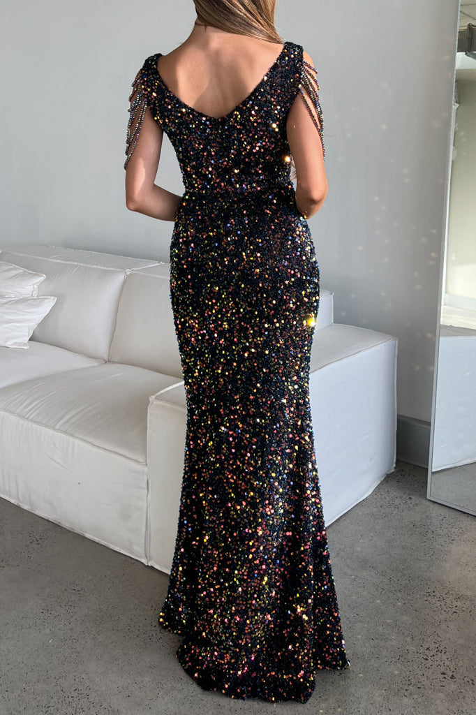 Shailene Sequin Gown - Galaxy