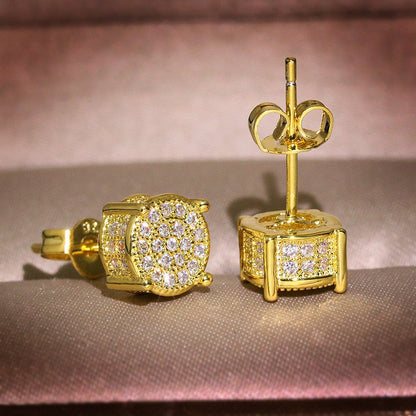 Crystal Round Earrings