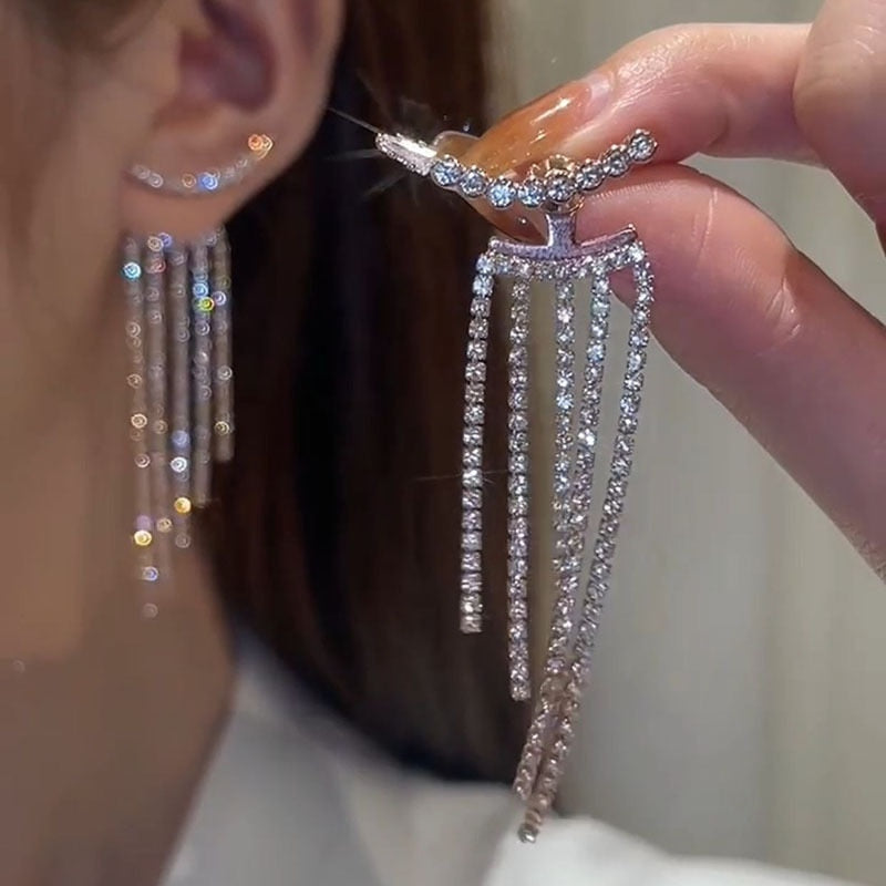 Rhinestone Hanging  Earrings