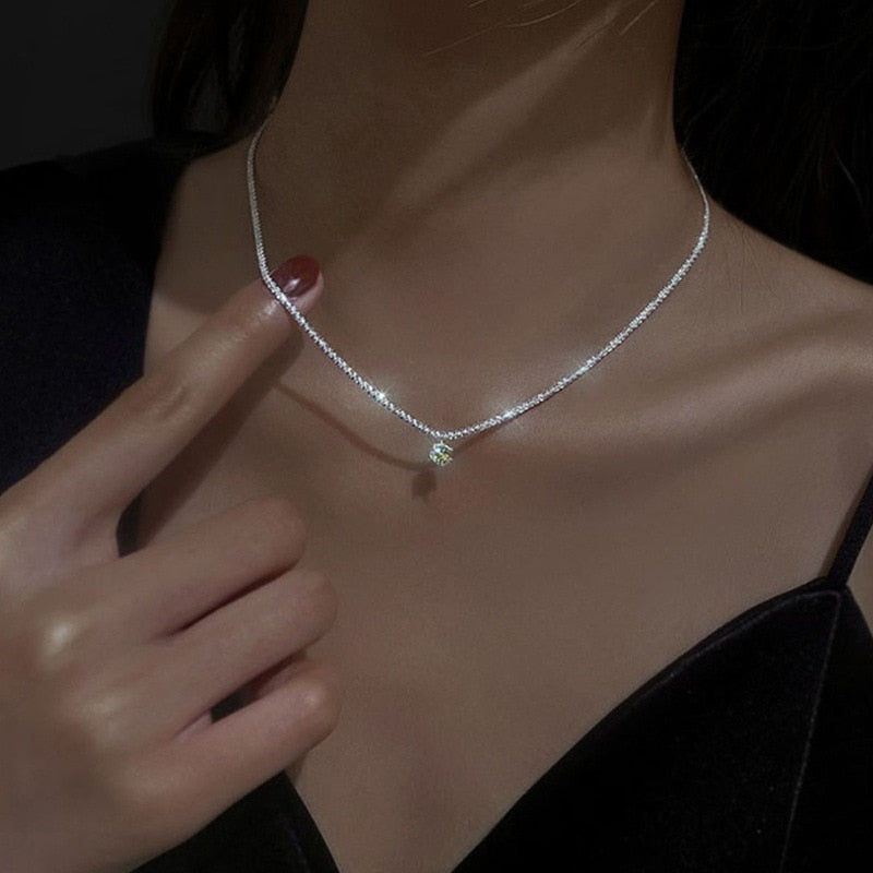 Sparkling Clavicle Chain Choker Necklace