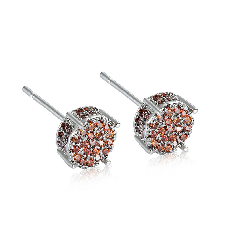Crystal Round Earrings