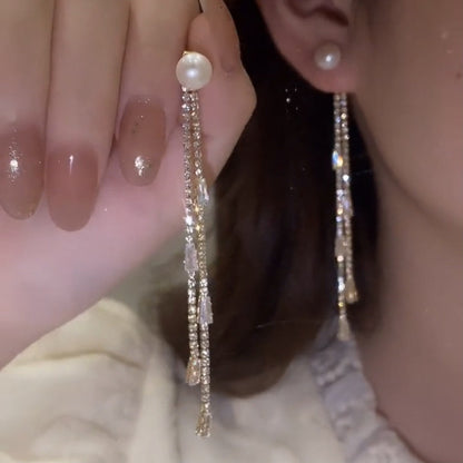 Rhinestone Hanging  Earrings