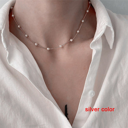 Sparkling Clavicle Chain Choker Necklace