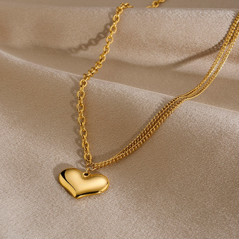 Heart Golden Necklace