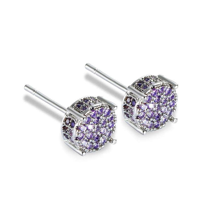 Crystal Round Earrings