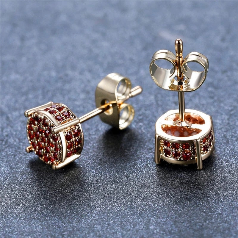 Crystal Round Earrings
