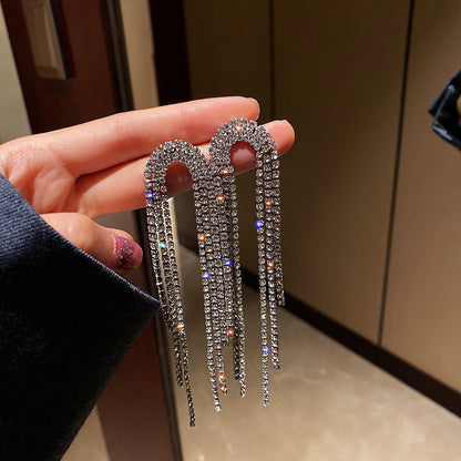 Rhinestone Hanging  Earrings