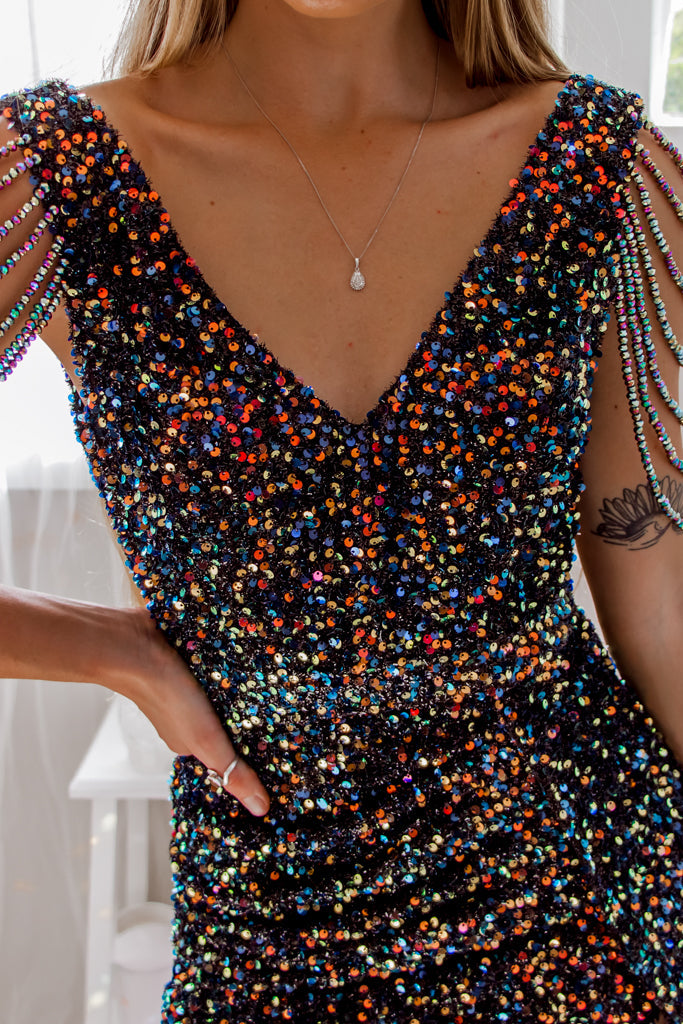 Shailene Sequin Gown - Galaxy