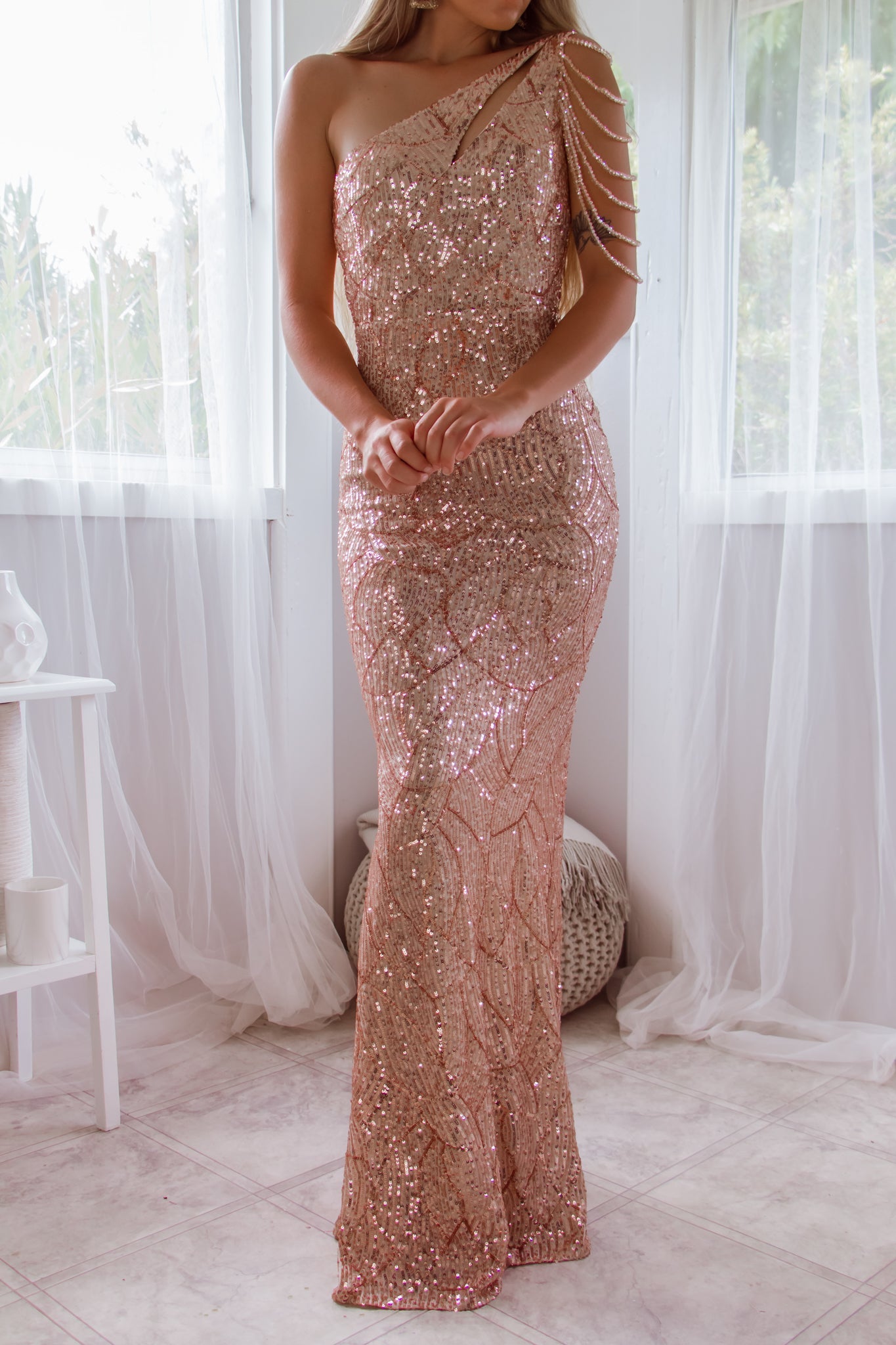 Katiya Sequin Gown - Golden