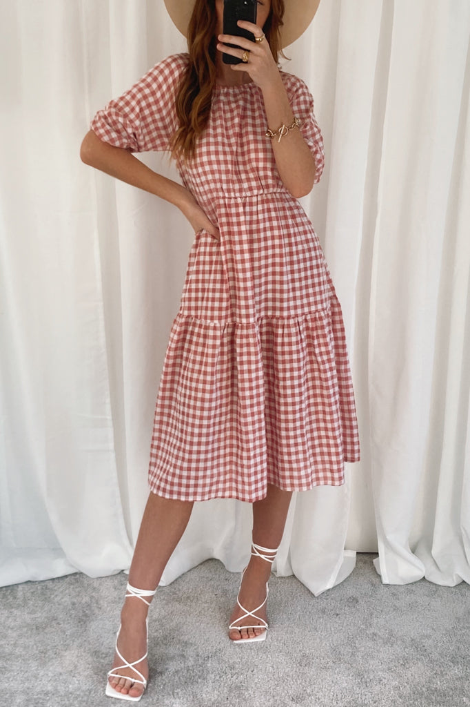 Kina Gingham Dress - 100% Cotton