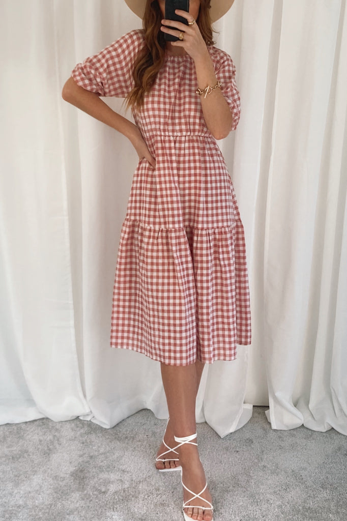 Kina Gingham Dress - 100% Cotton