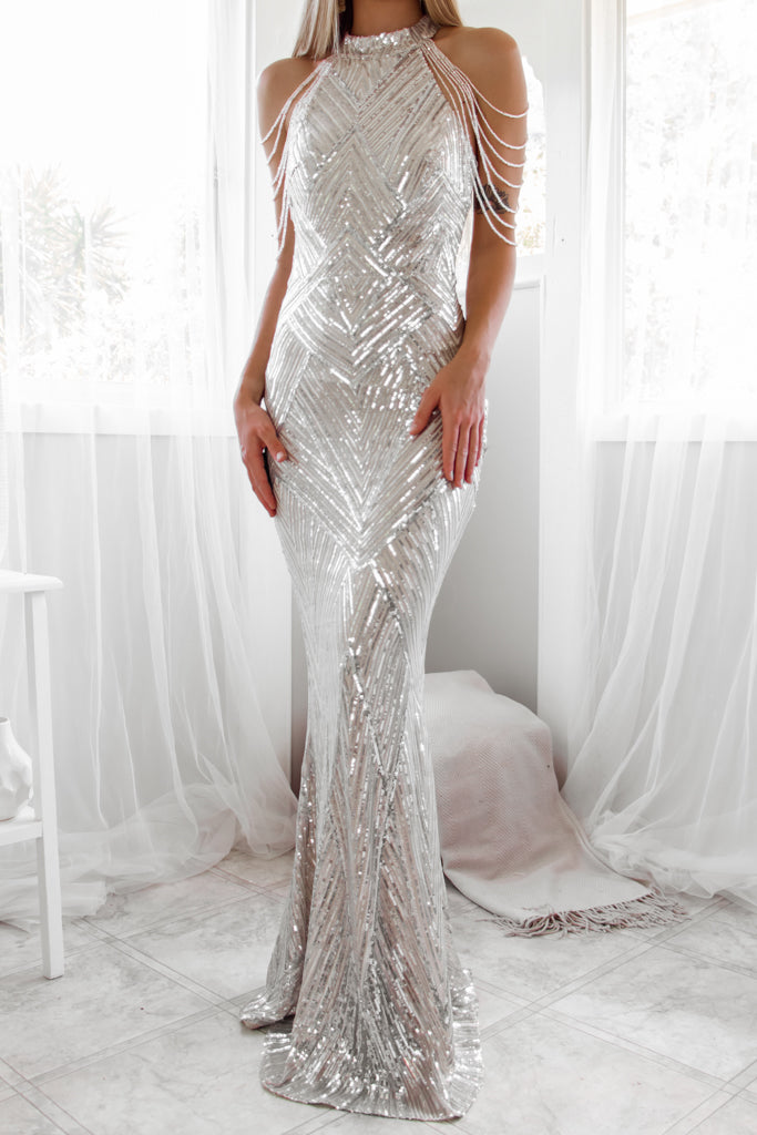Nicoletta Sequin Gown