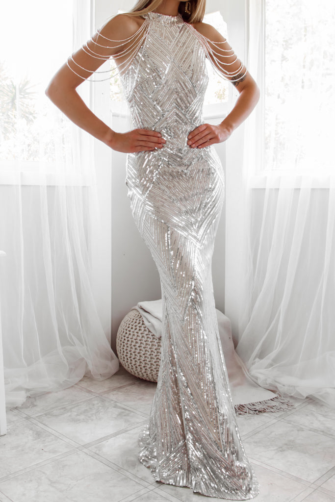 Nicoletta Sequin Gown